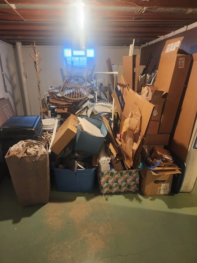 Roll-off dumpster container at job site for 8 Yard Dumpster Rental in Alexandria